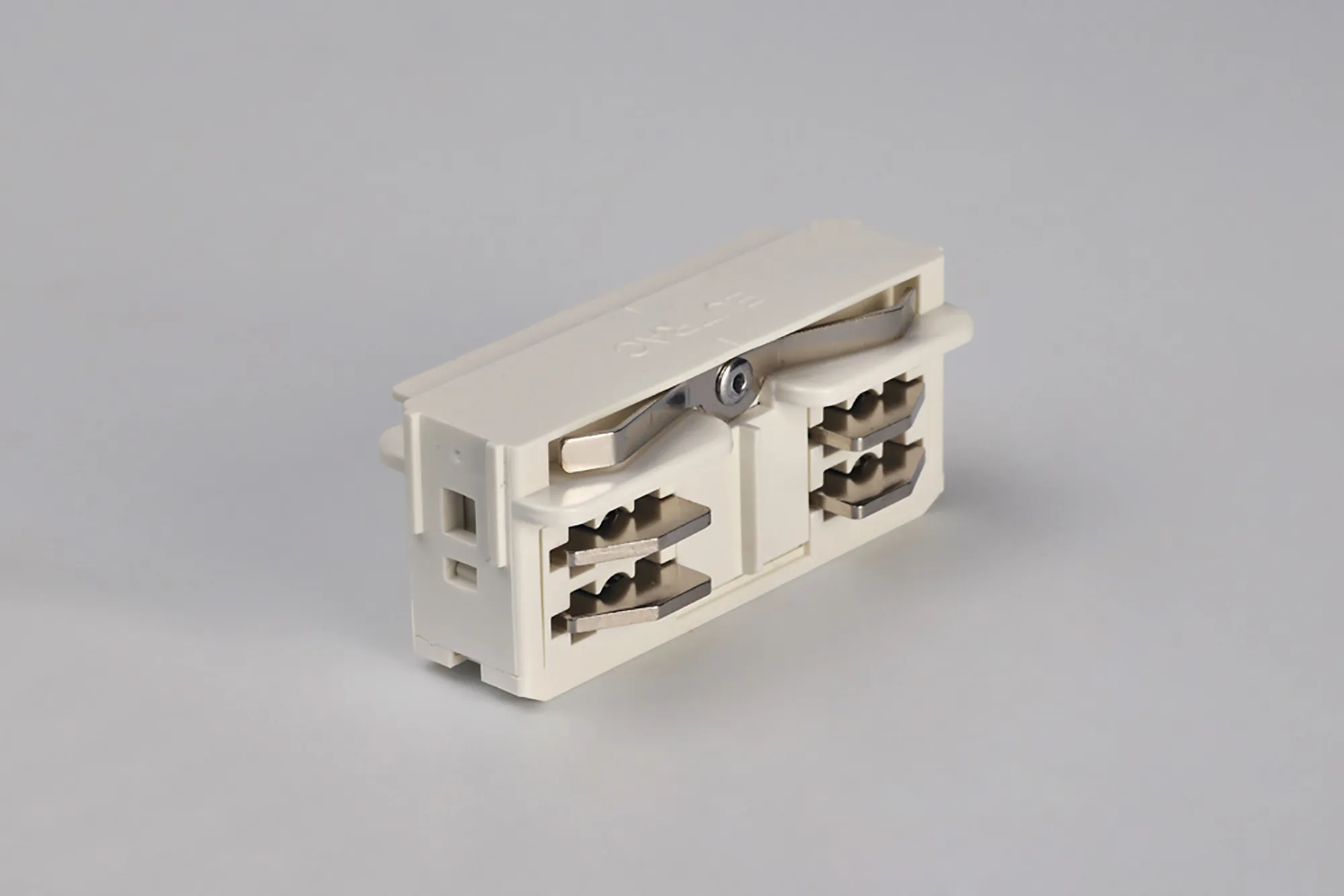 Electrical Straight Coupler 3 Circuit Surface Mounted Track 555 1 1206 6  Eutrac 3 Circuit Surface-RAL9016